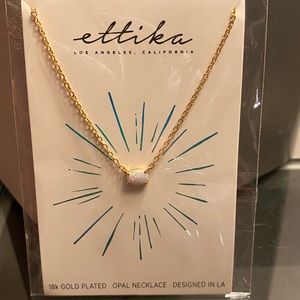 Gold plated 18k opal necklace